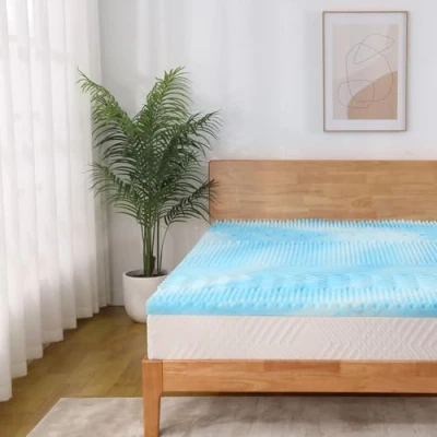 Abbildung von EGO HOME Matratzen Topper 140x190, 7 Zonen Matratzentopper aus Gel Schaum, CertiPUR EU Zertifiziert, 140x190cm Matratzenauflage Ohne Bezug für Boxspringbett Schlafsofa