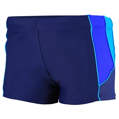 Abbildung von Aquarti Herren Badehose Kurz mit Kontrastpaspel, Farbe: 07 Dunkelblau/Blau/Hellblau, Größe: 3XL