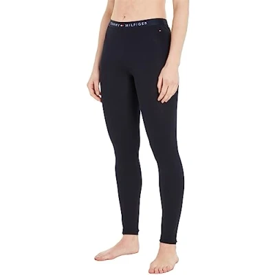 Abbildung von Tommy Hilfiger Damen UW0UW04479 Leggings, Grau (Ice Grey Heather), XL