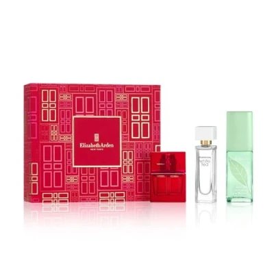 Abbildung von Elizabeth Arden Prestige Fragrance Coffret 3 teiliges Geschenkset, rote Tür, grüner Tee, weißer luxuriöser Duft als Geschenk für Frauen