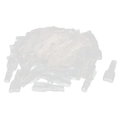 Abbildung von sourcing map 65 Stk 6,3 mm Flachsteckhülse Kabels Stecker isolierte Hülse Abdeckung transparent de