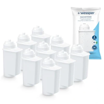 Abbildung von Wessper Wasserfilter Kartusche 9 Stücke TZ700D3, 467873, 575491, Brita Intenza Filter für Kaffeevollautomaten Kompatibel mit Siemens EQ 6,9, TI305206RW, Bosch TCZ7003 TCZ 7003 TCZ7033