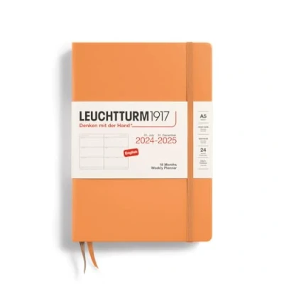 Abbildung von LEUCHTTURM1917 370721 Wochenkalender 2025, Medium A5 Hardcover 18 Monats Planer, liniert Apricot, Englisch