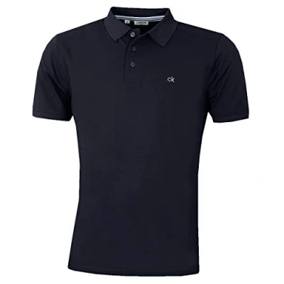 Abbildung von Calvin Klein Herren Campus 3 Knopf Kragen Polo Hemd Marine M