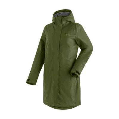 Abbildung von Maier Sports Damen Hannali Mantel, atmungsaktiver Wintermantel mit Kapuze, Outdoor Jacke