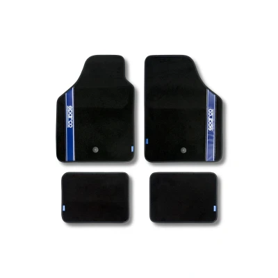 Abbildung von SPARCO STRADA 03763BBS Fußmattensatz vorne und hinten schwarz, Blau