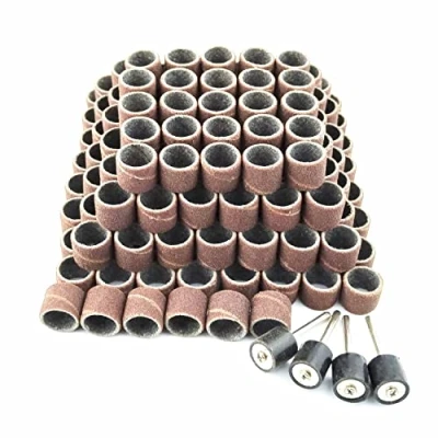 Abbildung von Merryland Schleifhülse für Dremel 184 Stück, Schleifband 120# 13 X mm 180 Stück und Schleifwalze 4 SchleifenBand Maniküre Pediküre, Mini Drehwerkzeug Zubehör Elektrowerkzeuge, RMTA184C3