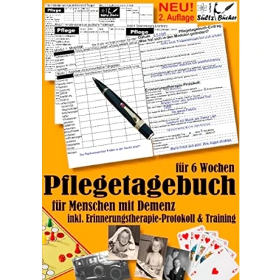 Abbildung von Pflegetagebuch XXL (6 Wochen) für Menschen mit Demenz inkl. Erinnerungstherapie Protokoll