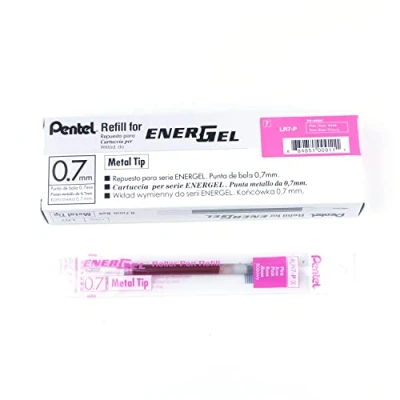 Abbildung von Pentel EnerGel LR7 Nachfüllmine für 0.7 mm Gelschreiber, pink (12 Stück)