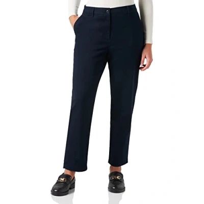 Abbildung von Tommy Hilfiger Damen Hose Cotton Straight Pant Businesshose , Blau (Desert Sky), 32