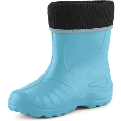 Abbildung von Ladeheid Kinder Mädchen Jungen Federleichte Eva Thermo Gummistiefel Gefüttert KL058 (Hellblau, 25 EU)