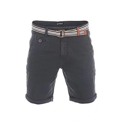 Abbildung von riverso Herren Chino Shorts RIVKlaas Regular Fit Gürtel Bermuda Kurze Hose Sommer Short 98% Baumwolle Grün w30, Größe:W 30, Farbe:Middle Green (12300)