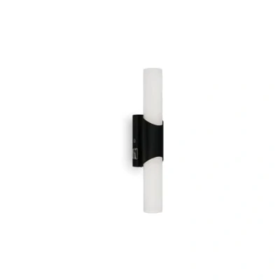 Abbildung von BRILONER Leuchten LED Spiegelleuchte mit Schalter, Spiegellampe Badezimmer, IP44, neutralweiße Lichtfarbe, 6, 5W, Schwarz, 32 cm, 2111 015, Länge 32cm