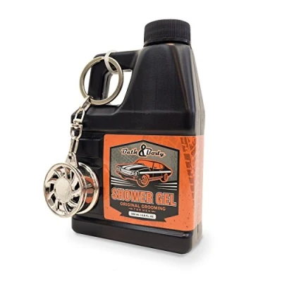 Abbildung von Duschgel für Männer im Deko Kanister 200ml Bath &amp; Body Services Auto Geschenk (Bath Muscle Car)