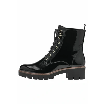 Abbildung von Tamaris Schnürstiefelette, Damen, Größe: 38, Black patent Schuhe