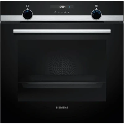 Abbildung von Siemens HB517GBS3, iQ500, Einbau Backofen 60 x cm, Hydrolytische Reinigungshilfe, lightControl für intuitive Bedienung, 3D Heißluft, cookControl10 Automatikprogramme, Schnellaufheizung, softMove