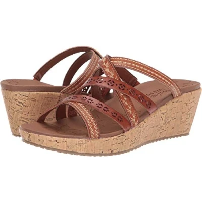 Abbildung von Skechers Damen Beverlee Tiger Posse Sandale, Luggage Duraleather, 37 EU