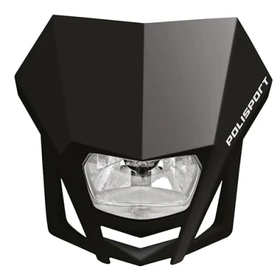Abbildung von Polisport 8657600002 LMX Scheinwerfer aus Polypropylen mit Halogenlampe, kompatibel allen Motocross /Enduro Modellen in Farbe schwarz
