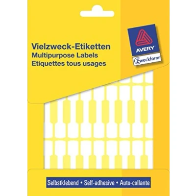 Abbildung von AVERY Zweckform 3335 Preisetiketten (49 x 10 mm, selbstklebende Schmucketiketten im Hantelformat zur Kennzeichnung von Brillen oder Schmuck) 930 Aufkleber weiß