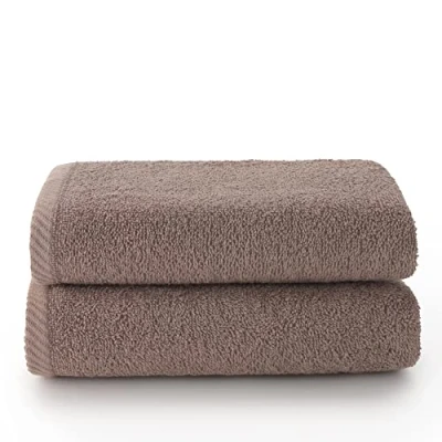 Abbildung von Top Towel Plus Große Badetücher Badezimmerhandtücher 2 Hand oder Waschbeckenhandtücher 50x100 cm 100% Baumwolle Schwarz