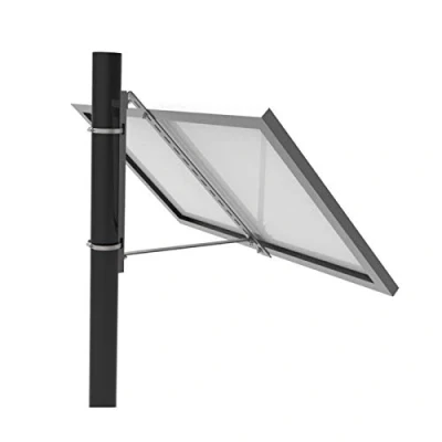 Abbildung von enjoy solar Aluminium Masthalterung mit Neigungswinkel 45 für Einzelpanel, Solarmodul, geeignet Modulbreite 100 670mm (inkl. Schrauben und Muttern)