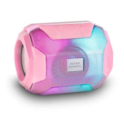 Abbildung von Mars Gaming MSBAXP, Bluetooth RGB Lautsprecher, kompakt,10W, USB/MicroSD/Radio, Rosa