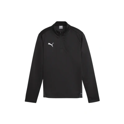 Abbildung von Puma Fussball Training 1/4 ZIP Langarmshirt für Kinder, Größe: 128, Schwarzweissgrau