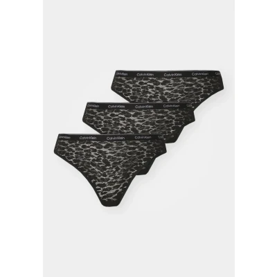 Abbildung von Calvin Klein Underwear Brazilian 3 PACK String, Damen, Größe: Small, Black