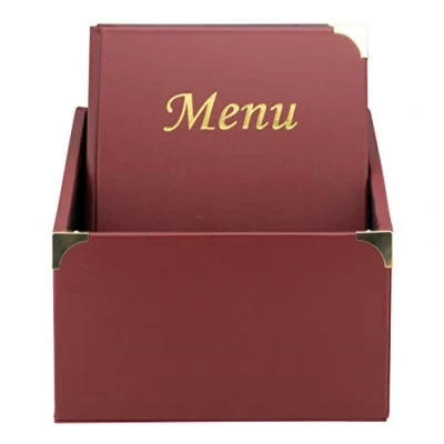 Abbildung von Securit MC BOX BRA4 WR Speisekartenumschläge in einer Box, Basic Reihe, A4, Weinrot