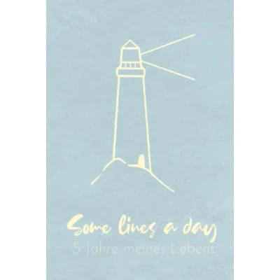 Abbildung von 5 Jahre meines Lebens Leuchtturm Minimalistisches Jahres Tagebuch (A5) Erinnerungen &amp; Gedanken sammeln für