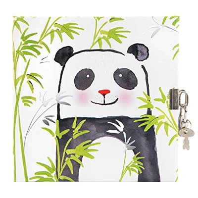 Abbildung von goldbuch Tagebuch Panda im Turnowsky Design, 96 weiße Seiten, Notizbuch abschließbar, Journal mit Schloss, Einband Kunstdruckpapier, Silberprägung &amp; Relief, ca. 16,5 x cm, Papier