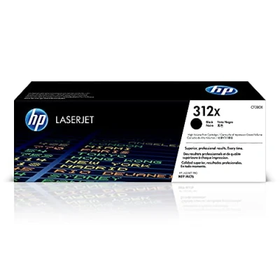 Abbildung von HP 312X (CF380X) Schwarz Original Toner mit hoher Reichweite für Color Laserjet Pro MFP M476, XL Einzelpack