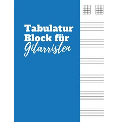 Abbildung von Tabulatur Block für Gitarristen: Gitarren Tab Heft mit leeren Tabulaturlinien und Akkorddiagrammen 120 Seiten ca. DIN A4