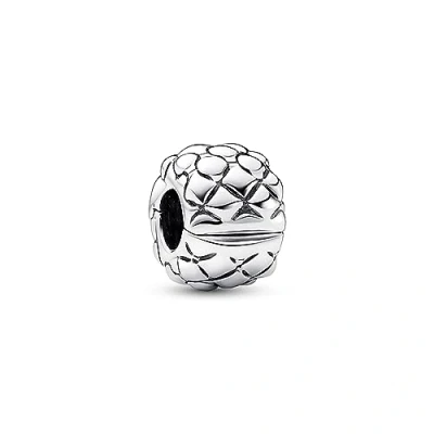 Abbildung von PANDORA Moments Studded Chain Clip Charm aus Sterling Silber, Kompatibel Armbändern Armbänder, 792746C00