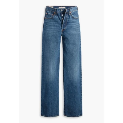 Abbildung von Levi&#039;s Ribcage FULL Length Button FLY Jeans Straight Leg, Damen, Größe: 27x34, Valley view