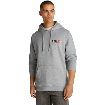 Abbildung von Tommy Jeans Entry Graphic Hoodie Sweatshirt, Herren, Größe: 52, Grey