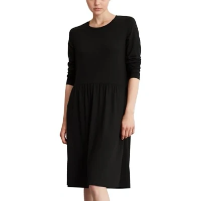 Abbildung von Marc O&#039;Polo Denim Crewneck Jerseykleid, Damen, Größe: XS, Black