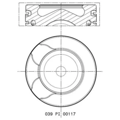 Abbildung von Kolben MAHLE 039 PI 00117 000