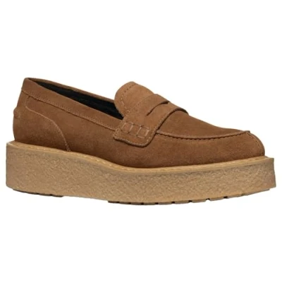 Abbildung von Geox Elidea Slipper, Damen, Größe: 39, Dark camel Leder
