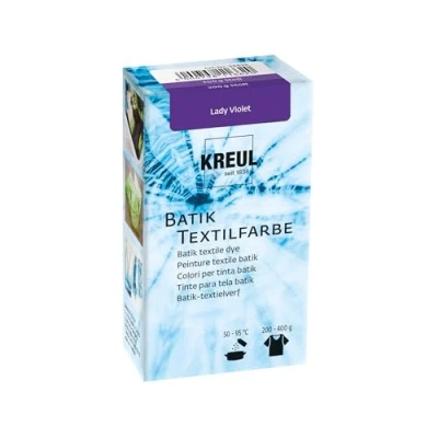 Abbildung von KREUL 98528 Batik Textilfarbe Lady Violet, 70 g, Farbpulver zum Batiken und Färben von Textilien
