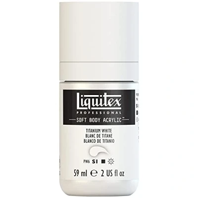 Abbildung von Liquitex 1959432 Professional Acrylfarbe Soft Body Künstlerfarbe in cremiger deckender Konsistenz, hohe Pigmentierung, lichtecht &amp; alterungsbeständig, 59ml Flasche Titanweiß