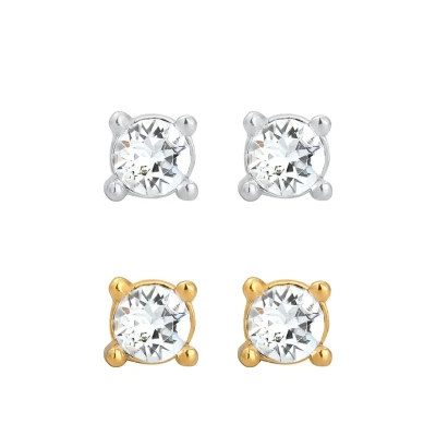 Abbildung von Elli 2 PACK Classic Ohrringe goldcoloured, Damen, Größe: One Size, Gold coloured