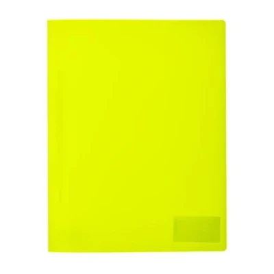 Abbildung von HERMA 19636 Schnellhefter A4 Transluzent Neon Gelb, Sichthefter aus Kunststoff mit Beschriftungsetikett, Einstecktasche &amp; Metallheftzunge, stabiler Plastik für Schule Büro