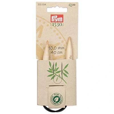 Abbildung von Prym 222534 1 Rundstricknadeln Bambus 40 cm 10,00 mm, Holzfarben, Ø 10 mm x
