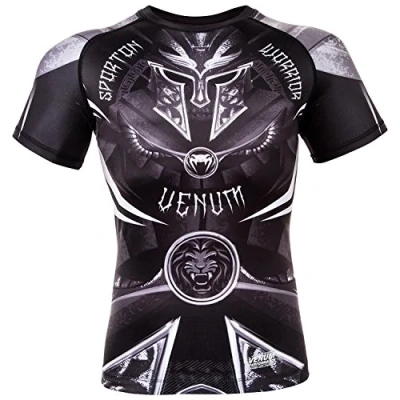 Abbildung von Venum Herren Gladiator 3.0 Kurze rmel Rashguard, Schwarz/Weiß, S EU