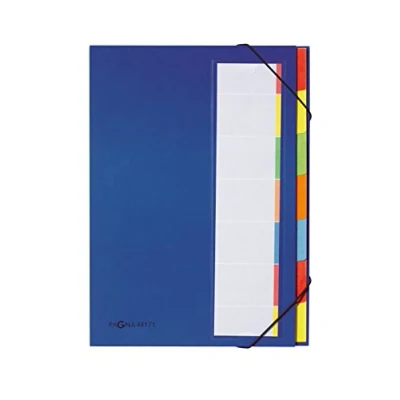 Abbildung von Pagna 44171 02 Deskorganizer 7 teilig Color Einband, Eckspanngummi, dehnbarer Rücken farbiges Griffregister, blau