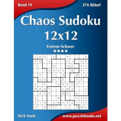 Abbildung von Chaos Sudoku 12x12 Extrem Schwer Band 19 276 Rätsel