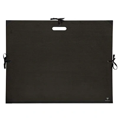 Abbildung von Clairefontaine 38929C Zeichenmappe Kraft mit bändern und gestanztem Griff 30 mm, innen: 50 x 70 cm, außen: 59 72 schwarz