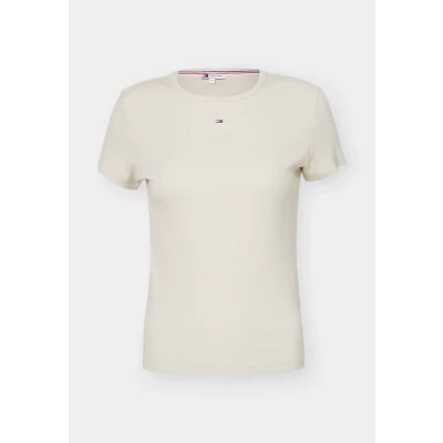 Abbildung von Tommy Jeans SLIM Essential Tshirt basic, Damen, Größe: 34, Newsprint