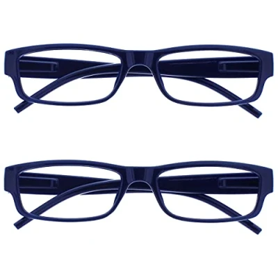 Abbildung von Die Lesebrille Unternehmen Blau Schwarz Leicht Komfortables Leser Wert 2er Pack Herren Frauen RR32 3 +3,50